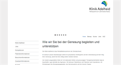 Desktop Screenshot of klinik-adelheid.ch